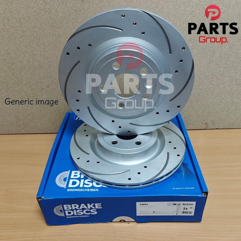 FITS MINI COOPER D 1.5 14+ F55 PAGID REAR DRILLED GROOVED DISCS 259MM (SOLID) X2