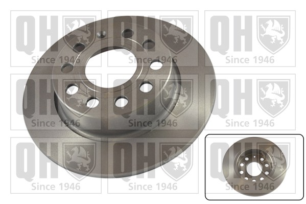 2x Brake Discs Pair Solid Rear 253mm BDC5419 Quinton Hazell Set 1K0615601AB New gallery
