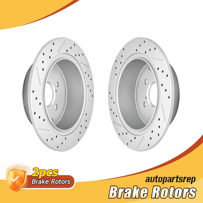 10.78 in Rear Drilled Disc Brake Rotors for Subaru Forester Impreza XV Crosstrek