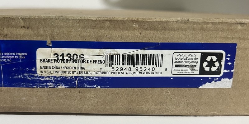 Duralast 31306 Brake Rotor (NIB) gallery
