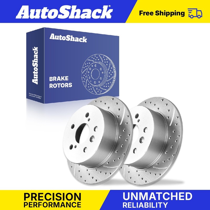 Rear Drilled Slotted Brake Rotors for Toyota, Camry 2007-2011