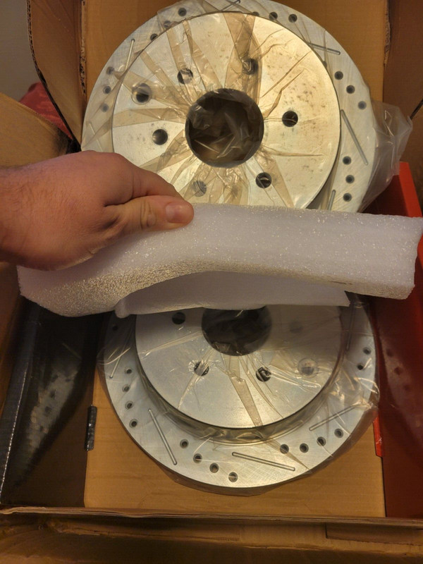 A-Premium Rear Drilled Slotted Brake Rotors & Pads for 05-19 Frontier Xterra