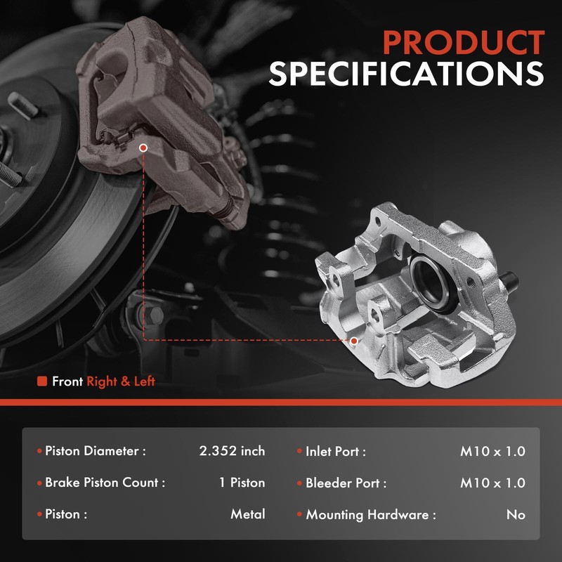 Front & Rear Disc Rotors & Ceramic Brake Pads + Brake Caliper for BMW E70 E71 X5 gallery