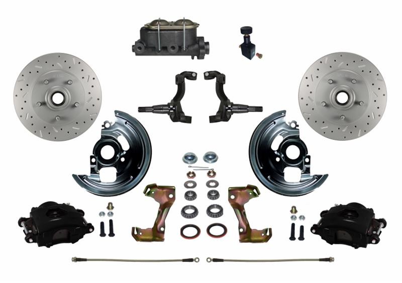 Leed Brakes BFC1006-305X Disc Brake Kit Front Conversion Manual Cross-Drilled