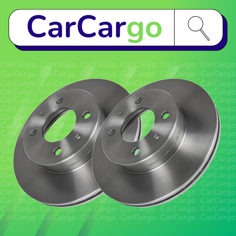 Premium Vented Front Brake Discs Pair Hyundai Accent 1.3 2000-2005 241 mm
