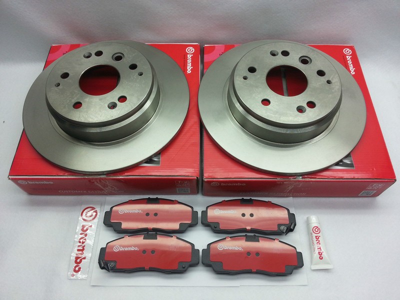 Brembo Rear Disc Brake/Rotor Set &Brake Pads w/Sensor FOR BMW E60 525i 528i 530i