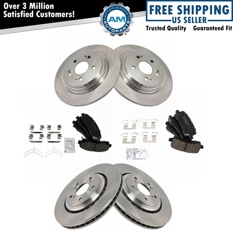 Front & Rear Ceramic Brake Pad & Rotor Kit for Acura TLX