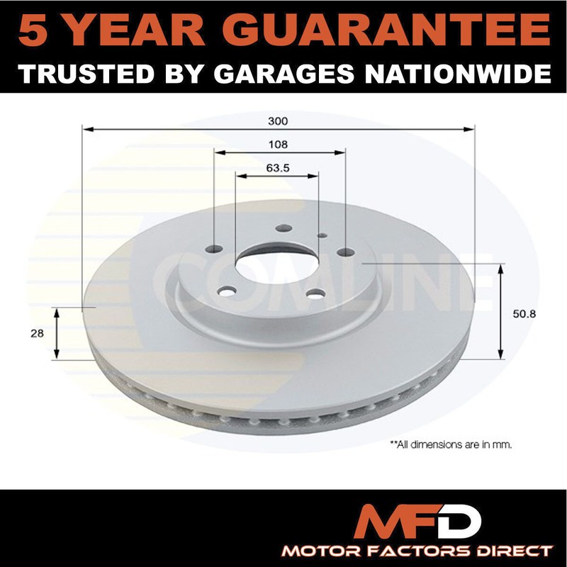 Fits Ford Mondeo 2014- 1.0 1.5 dCi 1.6 2.0 MFD Front Brake Disc #1
