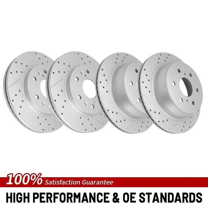 Front Rear Brake Rotors For 2007-2020 Cadillac Escalade ESV/EXT GMC Sierra 1500
