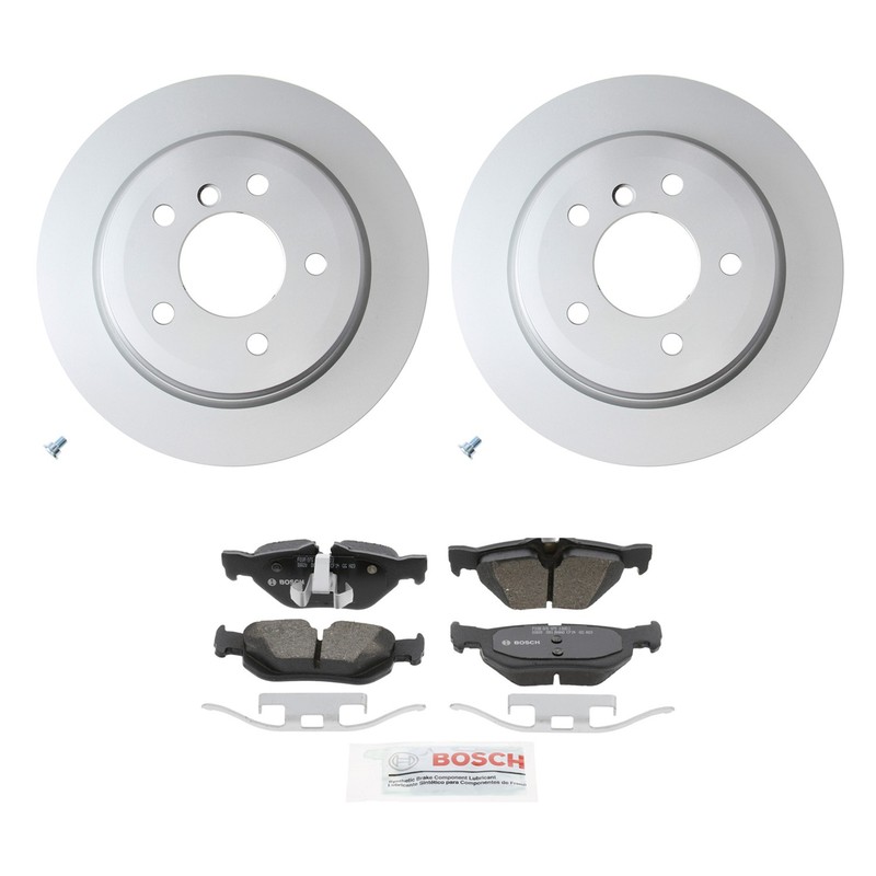 Hella Rear Rotors Bosch QuietCast Ceramic Disc Brake Pads Kit For E91 328i 328xi