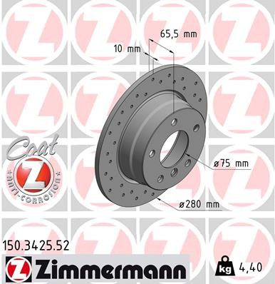 Zimmermann 150.3425.52 Brake Disc for BMW gallery