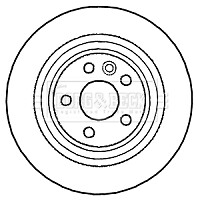 Borg & Beck Rear 1x Brake Disc Fits Mondeo S-Max Galaxy Kuga Focus Range Evoque gallery