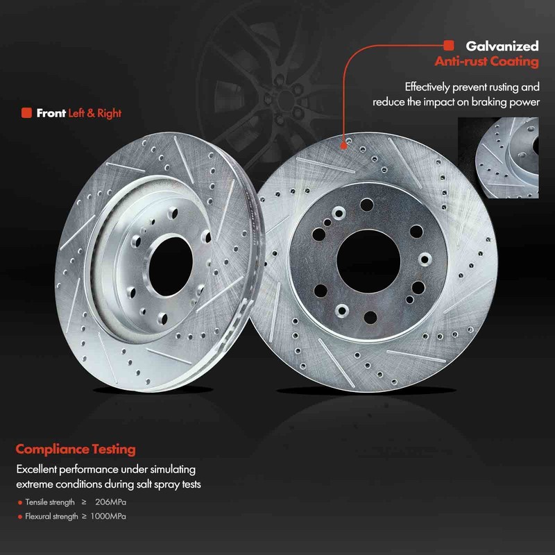 Front and Rear Drilled Rotors for Chevrolet Silverado 1500 Suburban Cadillac GMC gallery