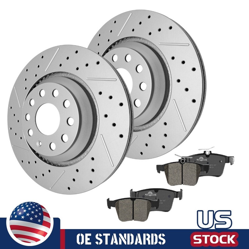 310mm Rear Disc Rotors Ceramic Brake Pads For Audi S3 Volkswagen Atlas Golf R