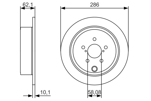 2x Brake Discs Pair Solid Rear 286mm 0986479A10 Bosch Set 26700FG000 SU00300639 gallery