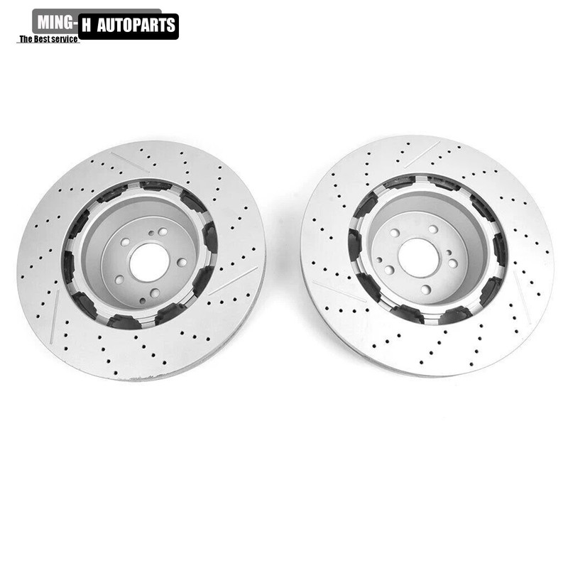 For 2014 2015-2020 Mercedes Benz S63 & S65 AMG 2x Front Brake Rotors gallery