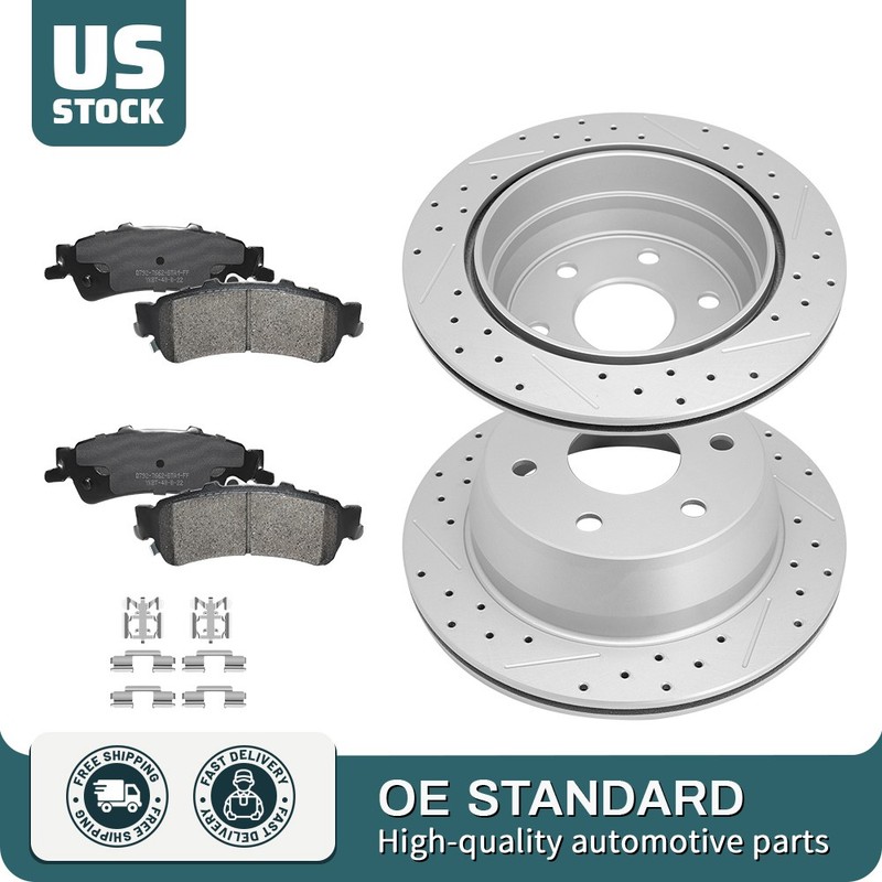 325mm Rear Disc Rotors & Brake Pads For Sierra Silverado 1500 Tahoe Safari Yukon