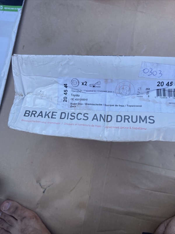 Fits Toyota Carina 1992-1997 1.6 1.8 2.0 D TD Brake Disc Front Stallex