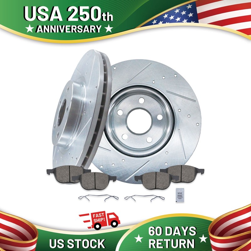 Front Disc Brake Rotors Ceramic Pads for Ford Escape Volvo C30 C70 S40 V50