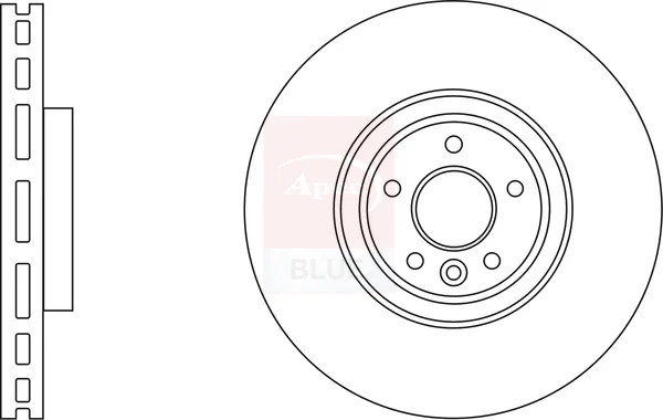 Brake Disc Single Vented fits JAGUAR XE X760 2.0 Front 2015 on 350mm T4N1803 New