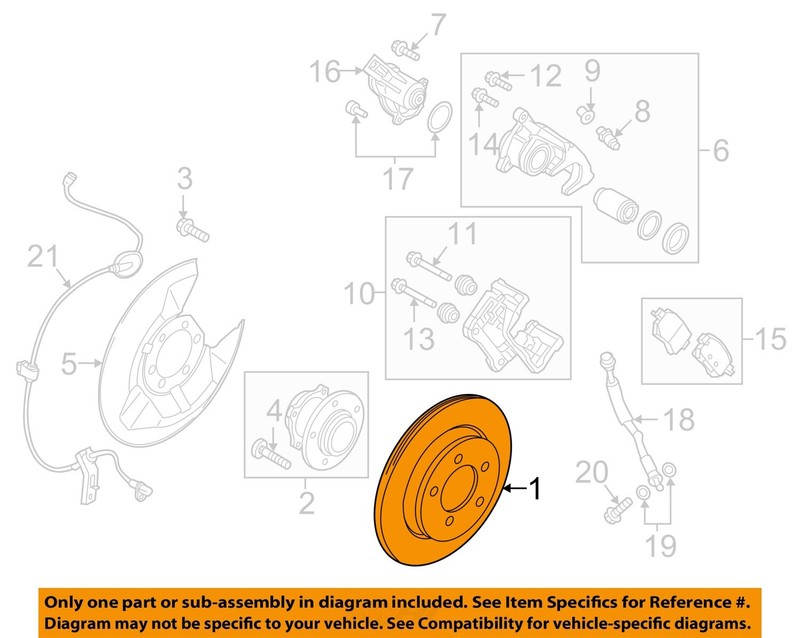 MAZDA OEM 14-21 6 Rear Suspension Brake Components-Rotor GHT226251