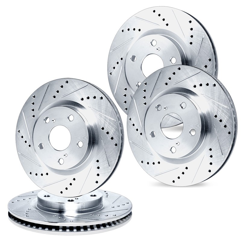 R1 Concepts WGPN2-63090 4-Wheel Set Brake Discs Front & Rear for MB Mercedes