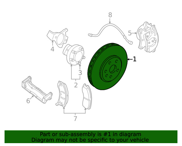 Genuine GM Front Disc Brake Rotor 88955509 gallery