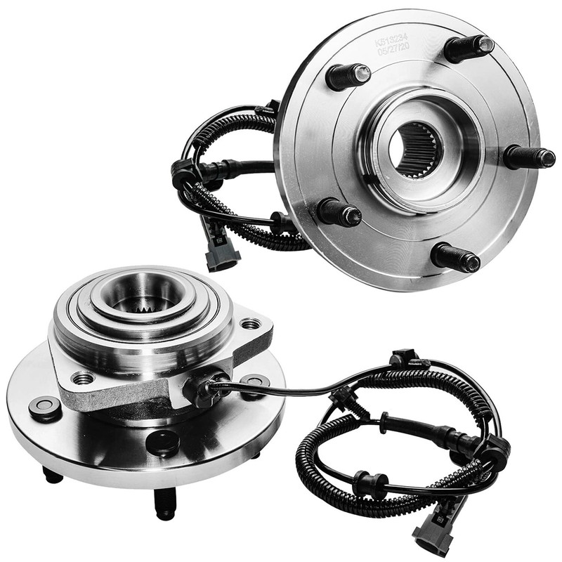 Front Rear Drill Rotors Wheel Hubs w/ 20pc Lug Nuts for 2005-2010 Grand Cherokee gallery