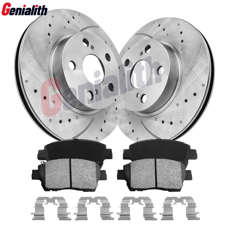 For 2004 2005 2006 2007 2008 2009 Toyota Prius Front Rotors & Ceramic Brake Pads
