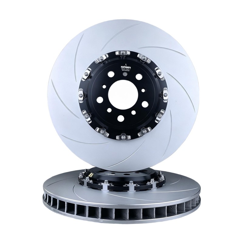 Two-Piece Front Floating Slotted Brake Rotor For BMW F10 F12 F13 M5 M6 Gran Coup gallery