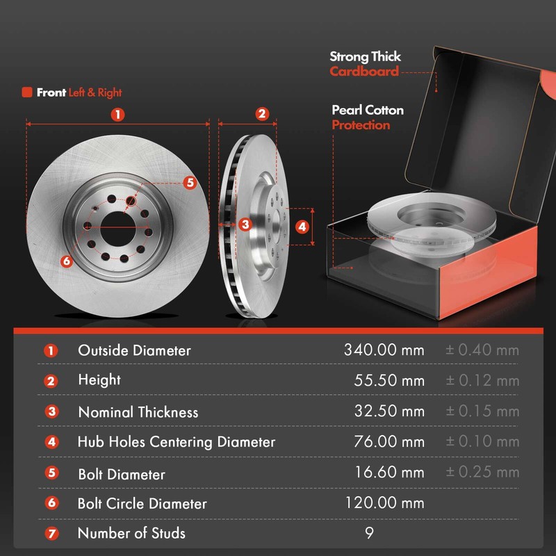 12x Front & Rear Disc Rotors & Ceramic Brake Pad for Audi S3 2015-2020 VW Arteon gallery
