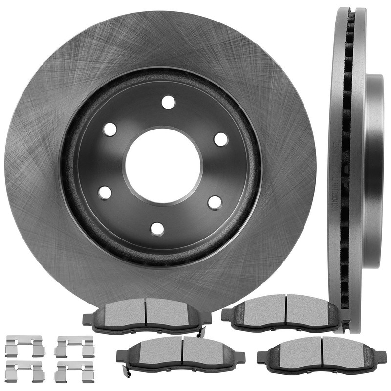 Front Brake Disc Rotor Ceramic Pad 2004 2005 For Nissan Titan For Infiniti Qx56