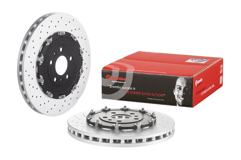 Brembo Front Left or Right Brake Disc Rotor Drilled Floating 365mm For Audi RS4