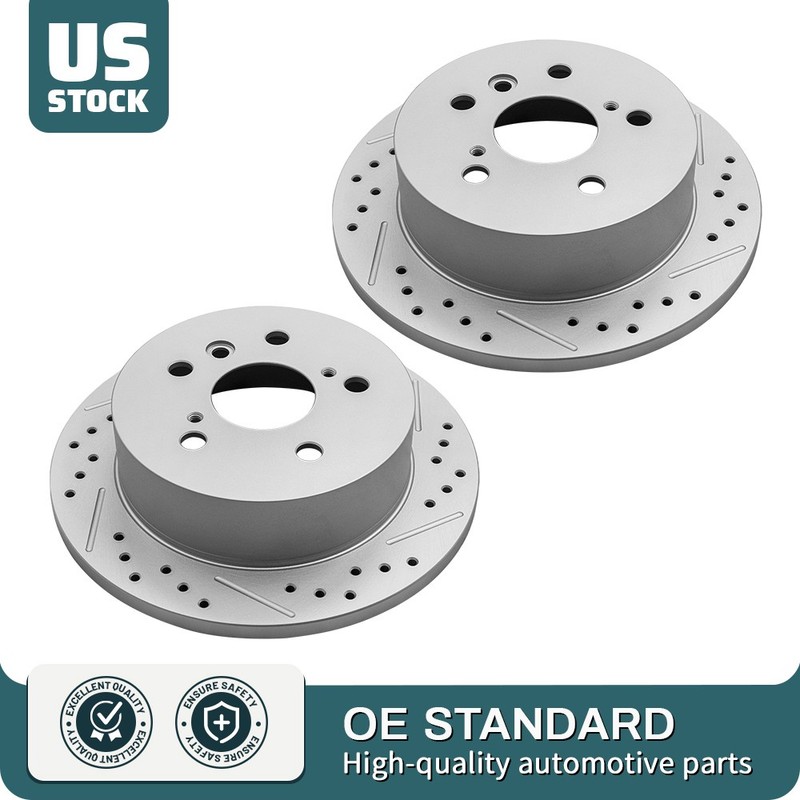 269mm Rear Drilled Brake Rotors for Toyota Avalon Camry Solara Lexus ES300 ES330