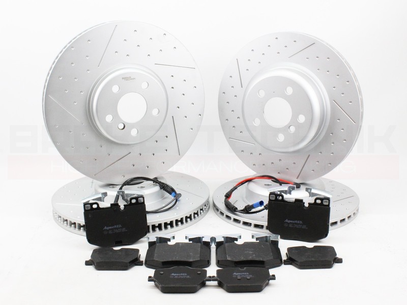 FOR BMW M340D XDRIVE G21 PERFORMANCE FRONT REAR BRAKE DISCS PADS & SENSOR