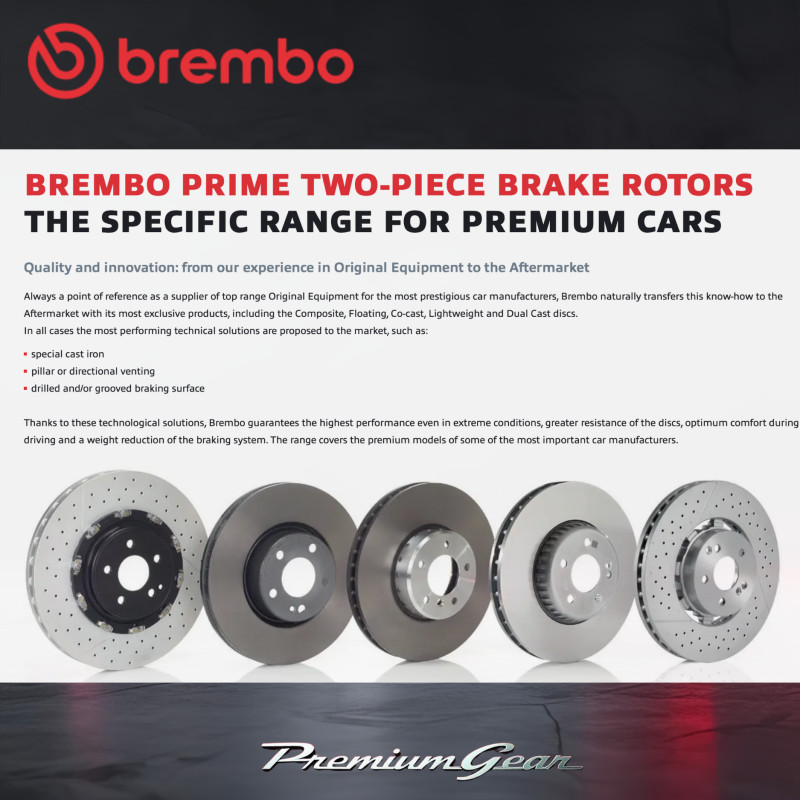 Pair Front Brembo Brake Rotors 258mm for Renault Zoe B10 2016-2019 gallery