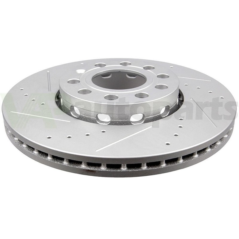 Drilled & Slotted Front Brake Pads + Rotors For VOLKSWAGEN PASSAT AUDI A4 288mm gallery