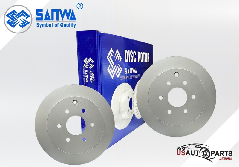SANWA SET OF 2 REAR BRAKE ROTOR VENTED & GEOMET COATED 308 mm FOR NISSAN 05-12 gallery