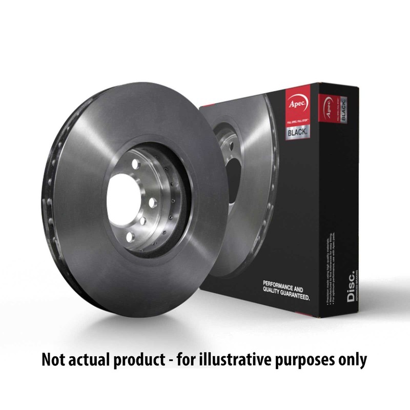 Apec Black Vented Brake Disc – DSK3357B – Fits Mercedes Rear – 36K mile warranty