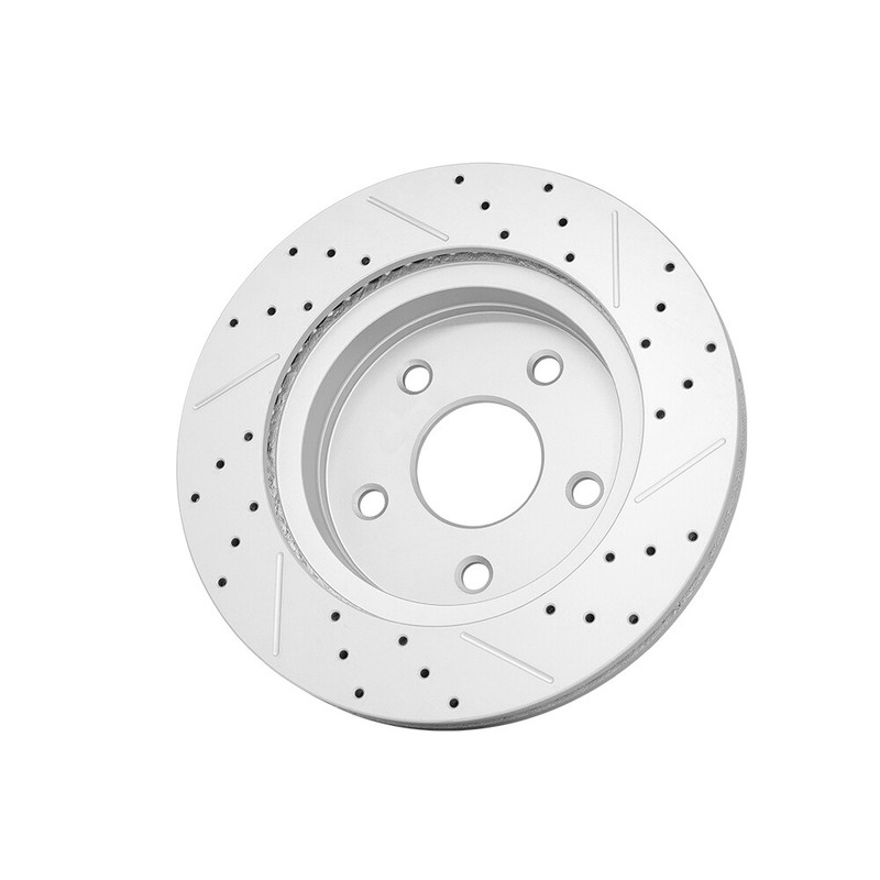 Front Rear Drilled Rotors Ceramic Brake Pads for Dodge Ram 1500 Aspen Durango gallery