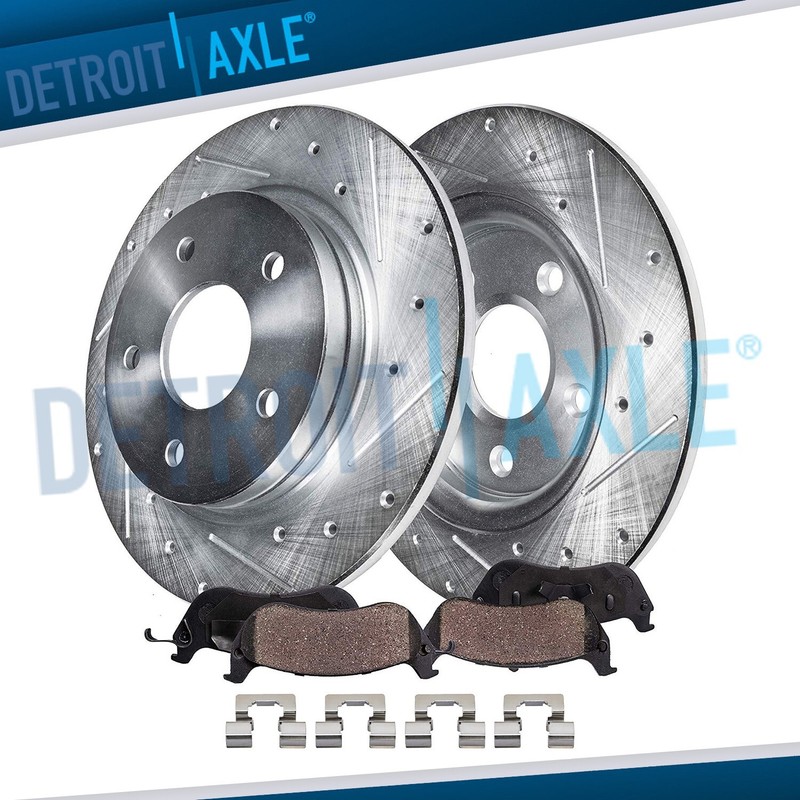 292mm Rear Drilled Disc Brake Rotors and Brake Pads Kit for Regal Chevy Malibu