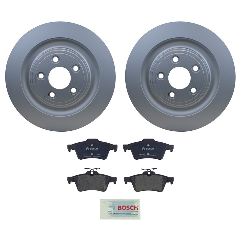 Hella Rear Rotors Bosch QuietCast Semi-Met Disc Brake Pads Kit For S-Type XF XJ8